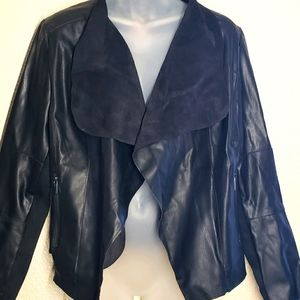 Bagatell Faux Leather Drape Jacket